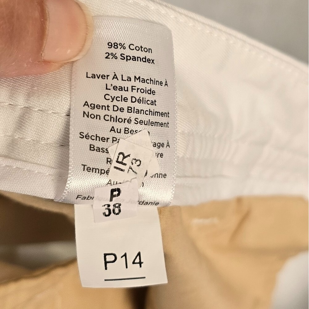 Talbots Relaxed Chino Pants Womens 16WP White Supersoft Cotton Ankle Length NWT - Picture 3 of 9